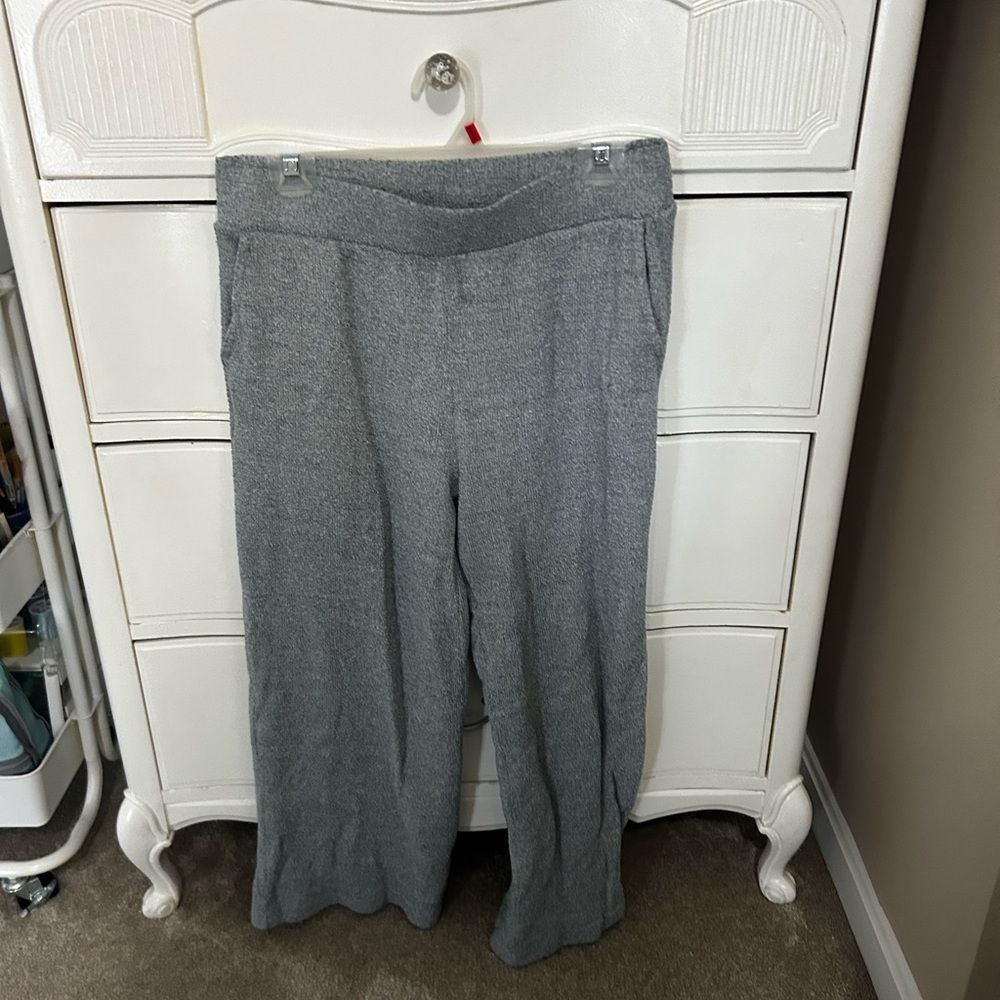 Gray JoySpun Wide-Leg Sweatpants Pants